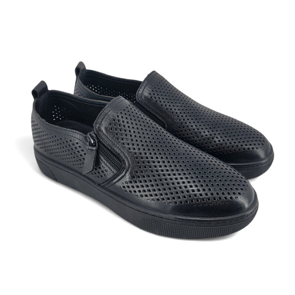 Propet Kate Black Leather Slip-On Shoes‎ Womens 10 Comfort Walking Casual - Picture 1 of 6